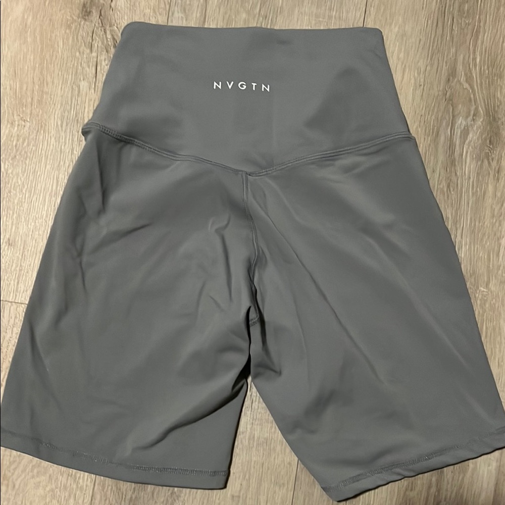 NVGTN Gray Bike Shorts High-Waisted Stretchy